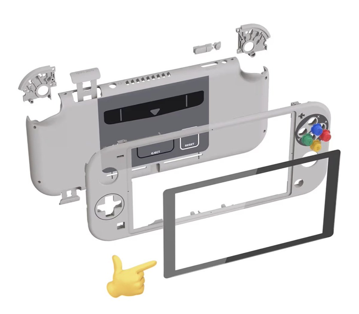 iroha568's tweet image. Switchライト用の交換シェルはタッチパネルの縁も着いてるのね。

ここだけピンクは浮くもんなぁ🤔