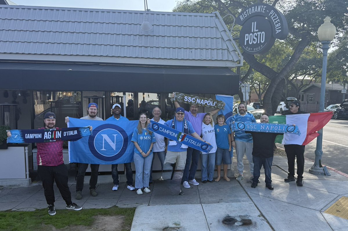 SDNapoliCC's tweet photo. Roma 0 - 1 Napoli
A great result and another great watch party! 

@sscnapoli @OfficialASRoma #Napoli #Roma #RomaNapoli #DerbyDelSud #ForzaNapoli #ForzaNapoliSempre #FNS @SerieA_EN @SerieA #SerieA #Calcio #SDNCC #SanDiego #SDCA #Soccer https://t.co/QnI3hqHKCI