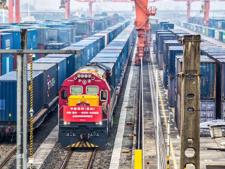 macroschema's tweet image. Chongqing–Budapest China-Europe freight train is now in regular operation