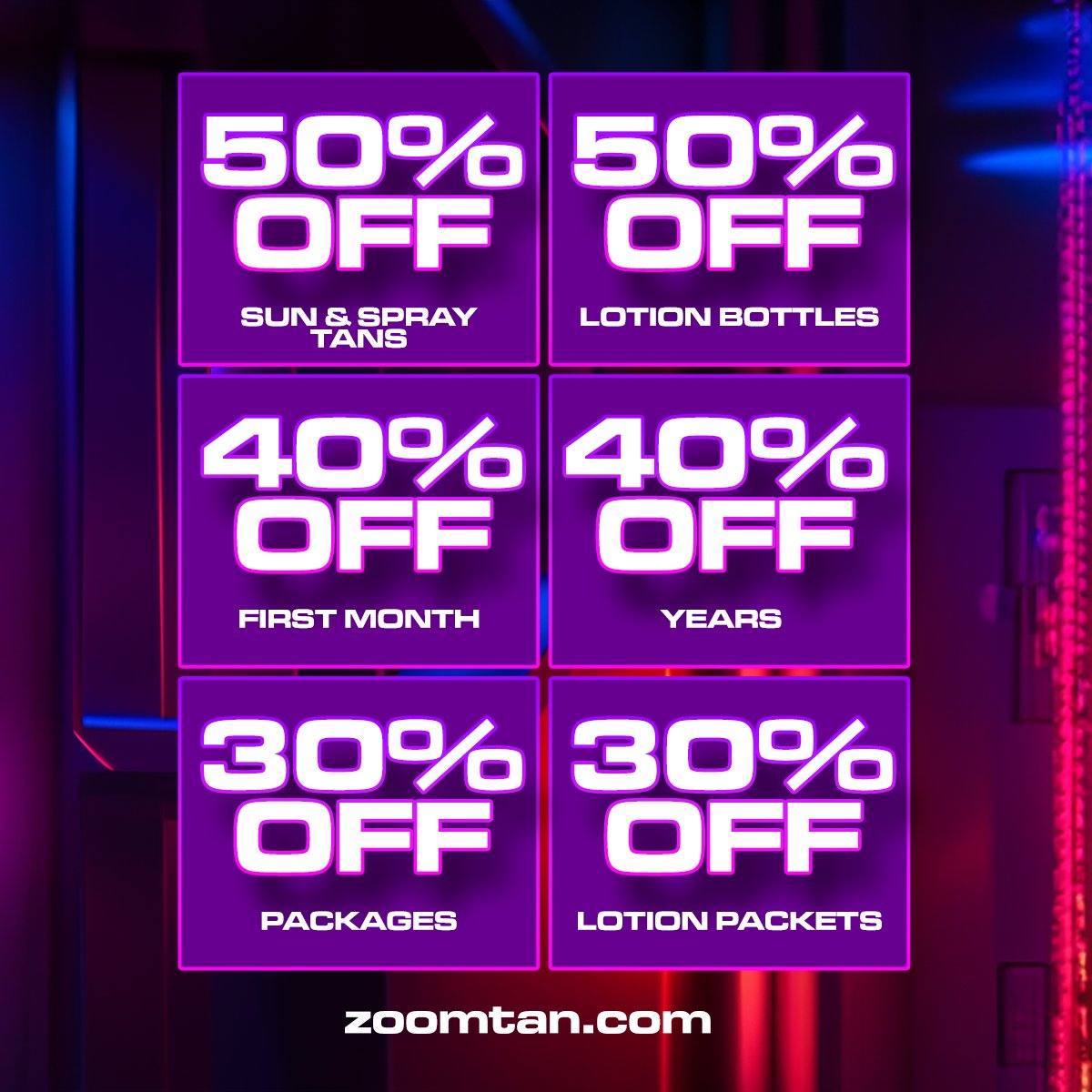 ZoomTan's tweet image. CYBER MONDAY IS HERE — ONE LAST CHANCE to save BIG on all things tan! ✨
 
💥 Cyber Monday Deals:
1️⃣ 50% OFF Sun &amp;amp; Spray Tans
2️⃣ 50% OFF Lotion Bottles
3️⃣ 40% OFF First Month of a Monthly Membership
4️⃣ 40% OFF Year Memberships
5️⃣ 30% OFF Sun or Sunless 6-Packs
6️⃣ 30% OFF Lotion…