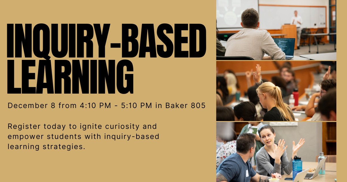 VUAdvancED's tweet image. Transform your teaching with our Inquiry-Based Learning workshop! Join fellow faculty to explore and learn how to apply proven strategies that enhance student learning, engagement and success through IBL. Register today: hubs.li/Q03W0lV20