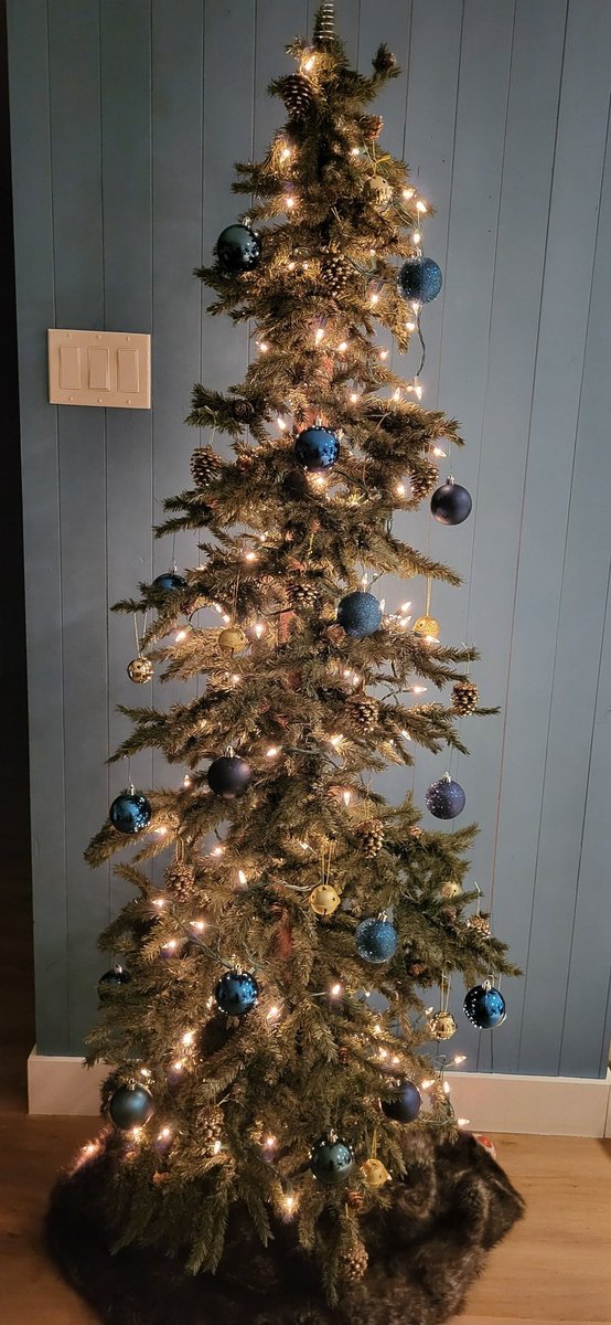 Here's my Christmas tree a few days before half of the lights stopped working LOL 🙈