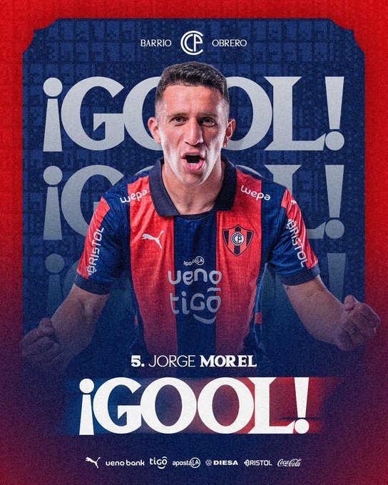 Jorge Morel is champion with "my club" Cerro Porteño having previously won the title with Guaraní in 2016 

He scored the second goal today, his third of the season