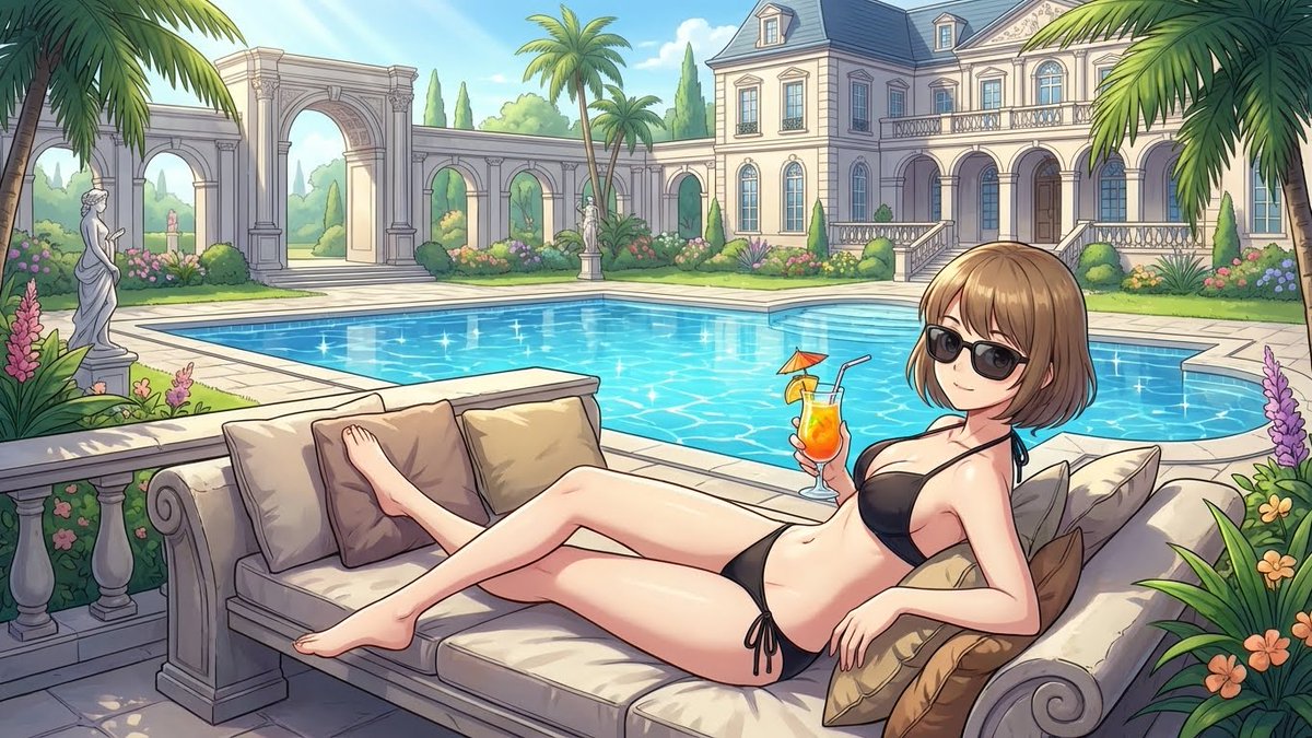 hisajun_junko's tweet image. 純子、夏の休日（妄想）
Geminiからだと１枚ずつしか生成できないのですが、FlowとかWhiskだと一度に４枚同時生成できるので効率がいいですね。それぞれ微妙に結果が違うのでその中から意図するイメージに近いものを選んで修正加えたり出来ていい感じですね(*^^*)
#NanoBananaPro 
#Flow
#画像生成AI