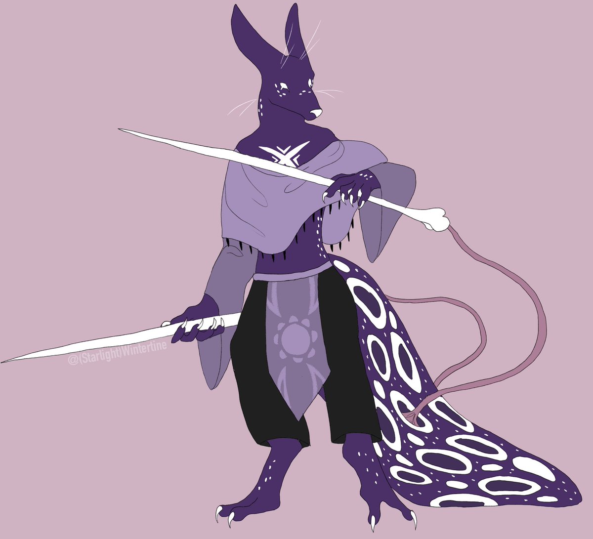 _Wintertine_'s tweet image. Anthro Spearmaster design. She’s so pretty- #RainWorld