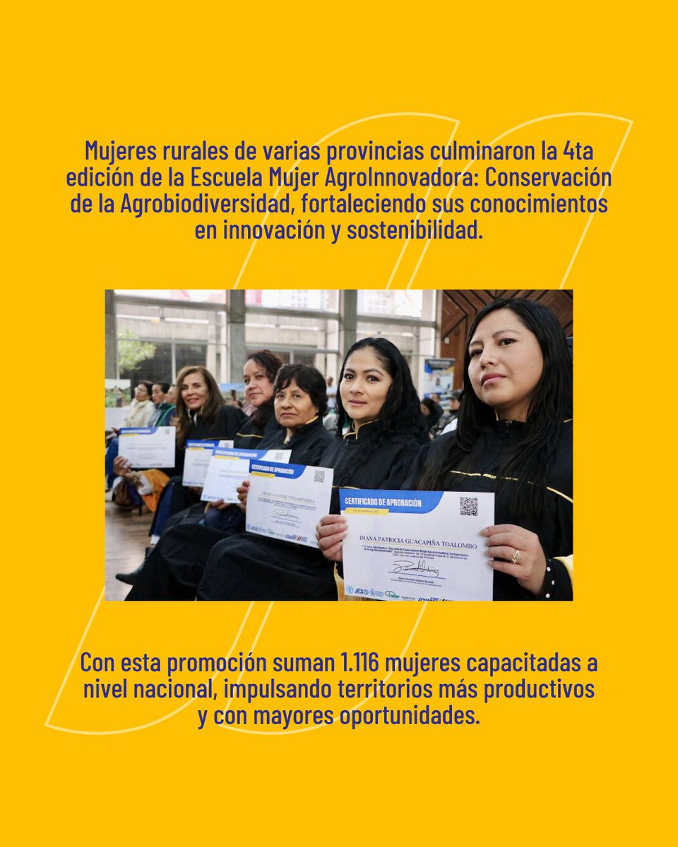 AgriculturaEc's tweet photo. #MAGPInforma | Se reapertura la exportación de pitahaya ecuatoriana y se abre un nuevo mercado con bovinos vivos a Perú. 🐮
🫐🥦 Participamos en el 7.º Congreso Internacional Ecuador Orgánico y mujeres rurales de varias provincias culminaron la 4ta edición de la Escuela Mujer AgroInnovadora.
Conoce el trabajo que realiza el #MAGP por el sector agropecuario de #ElNuevoEcuador
