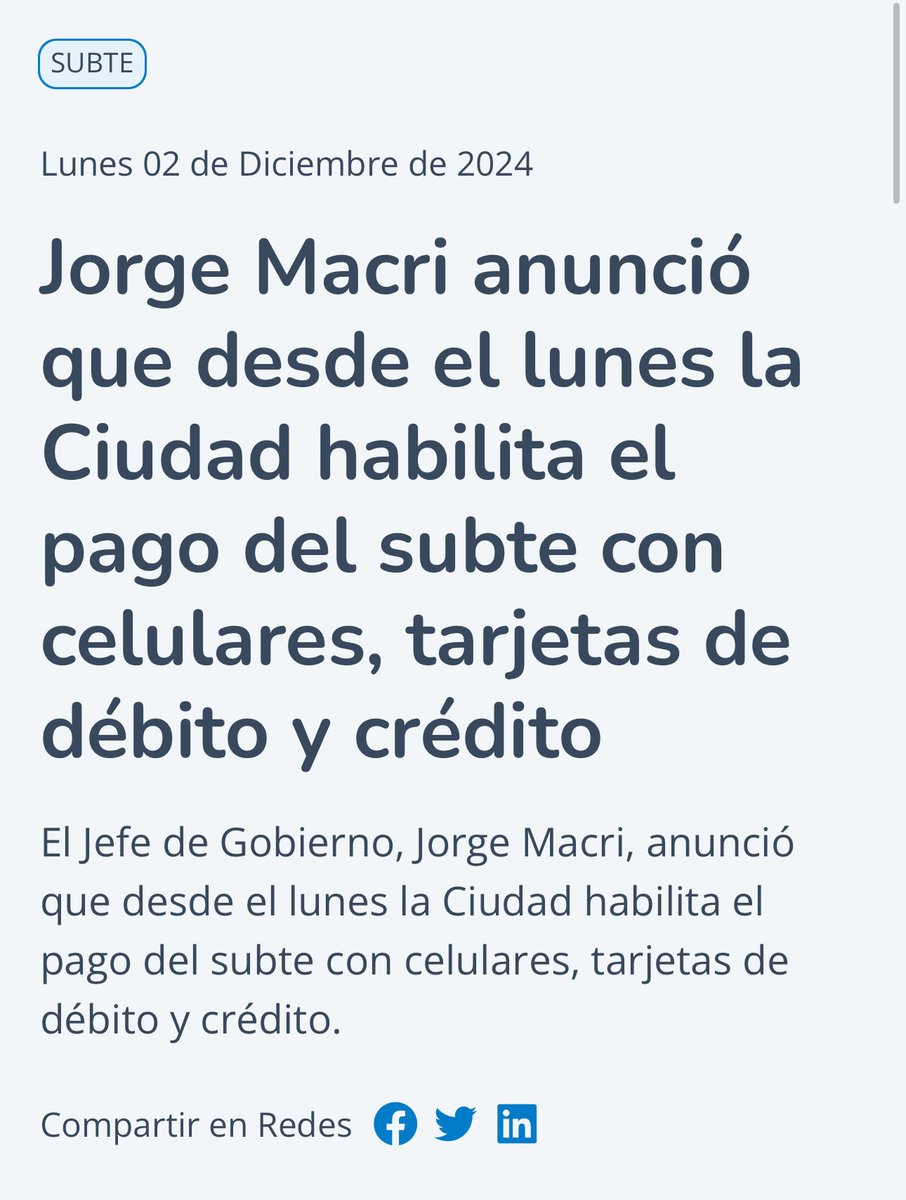 Hace un año la Ciudad dio un paso fundamental para romper el monopolio de la SUBE en el subte porteño. Miles usan las nuevas formas de pago todos los días. Monopolio roto ➡️ competencia liberada entre bancos y billeteras digitales que bajan el precio del boleto hasta