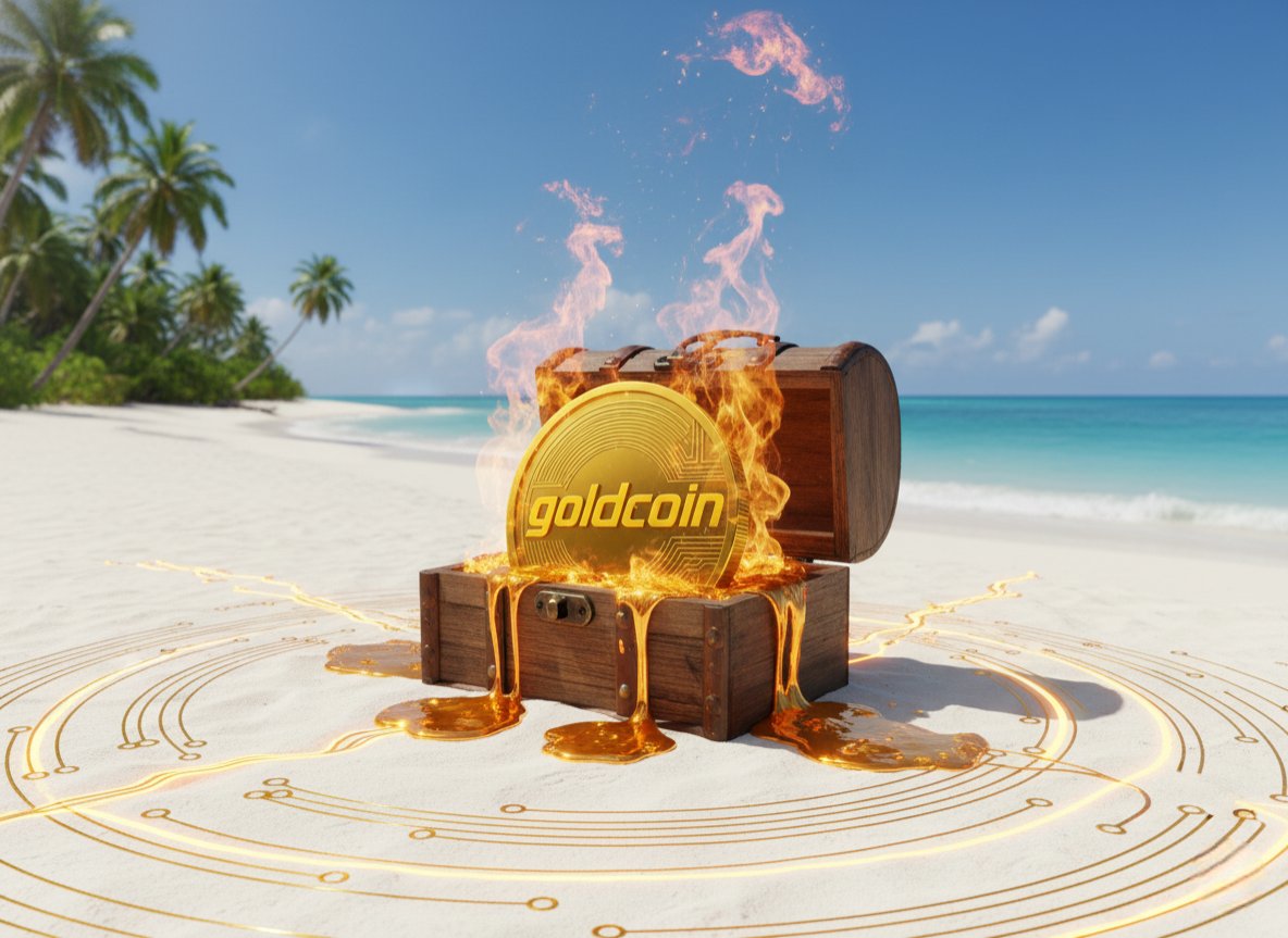 Join $Goldcoin Revolution — a golden brand that uses all PumpFun rewards every day to fuel growth: 50% buyback &amp; burn, 50% marketing. Each day, Goldcoin gets rarer 🔥 to make it as fine digital gold. Goldcoin will shine on Solana 🌞