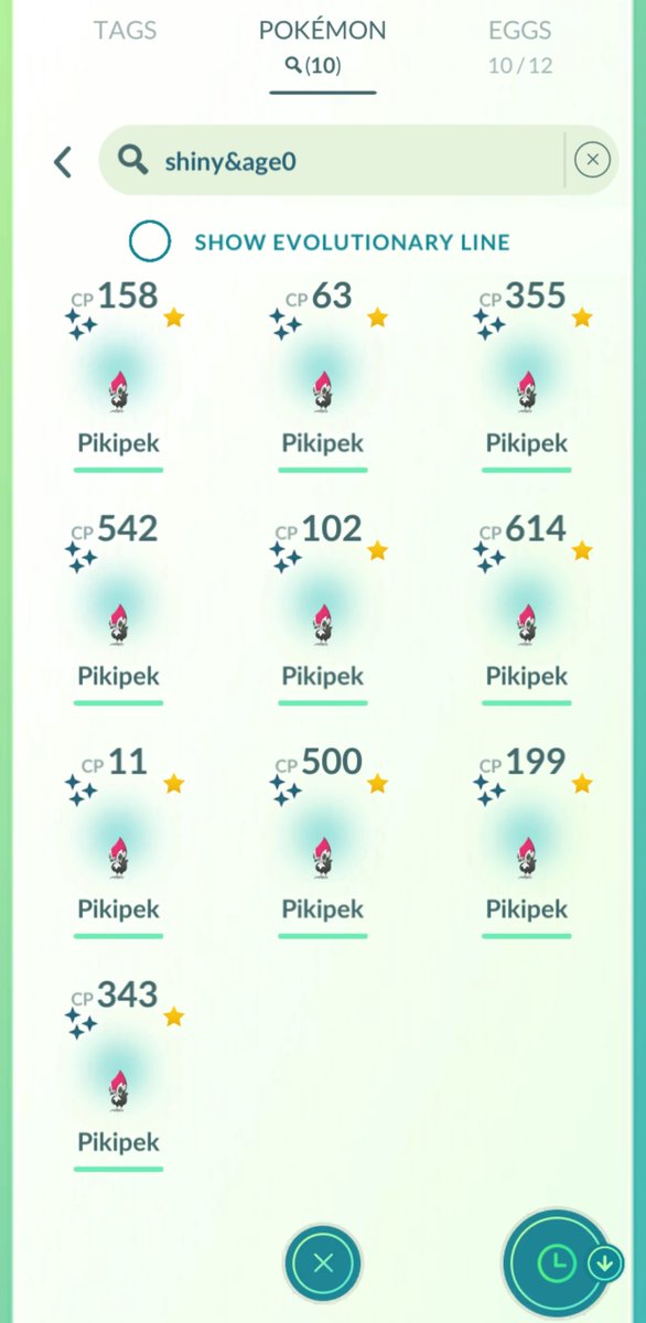 ItsJustYew's tweet photo. 10 Shiny Pikipeks. Not bad! 😊 https://t.co/PppTMH5ytE