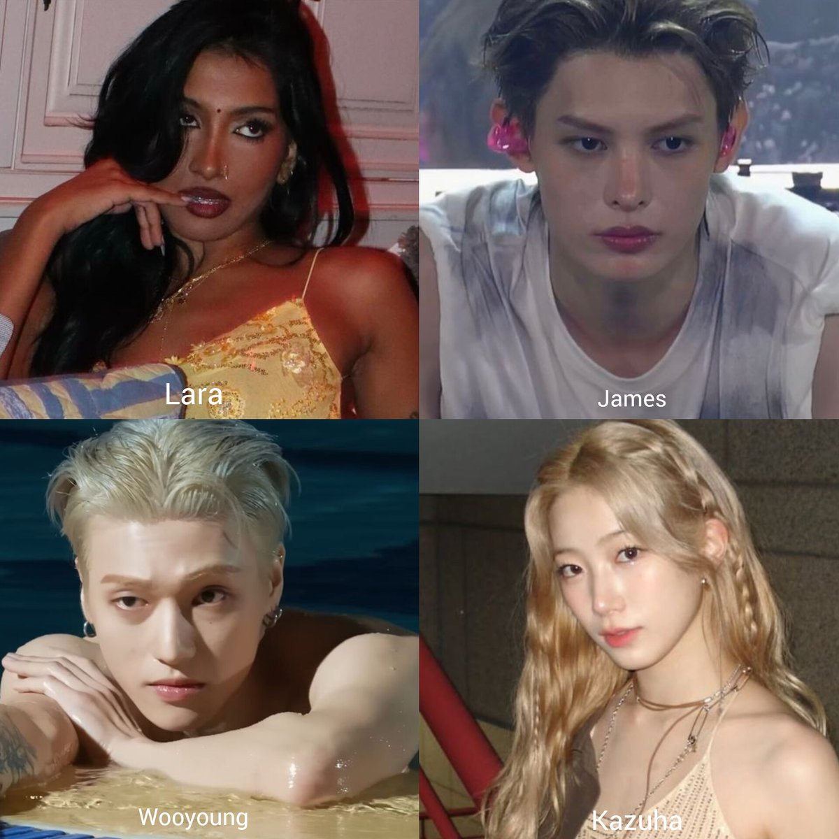 Jikooks_darling's tweet image. Jimins stans running the 4th &amp;amp; 5th gen 🤭

James Cortis - Auditioned because of jimin

Lara Katseye - jimin fan girl calls him her role model 

Wooyoung Ateez - Jimin stan &amp;amp; wants to be a dancer like him

Kazuha LeSserafim - Former ballet dancer got interested in kpop bc of jimin