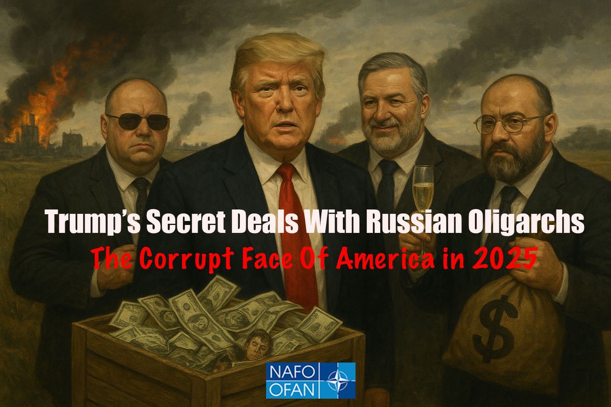 Beefeater_Fella's tweet image. Trump’s secret dealings with Sanctioned Russian Oligarchs

It is reported that Trump has already conducted secret negotiations for himself and American businesses to profit from corrupt sponsors of war in Russia. This is the face of modern America in 2025.

Billionaires…