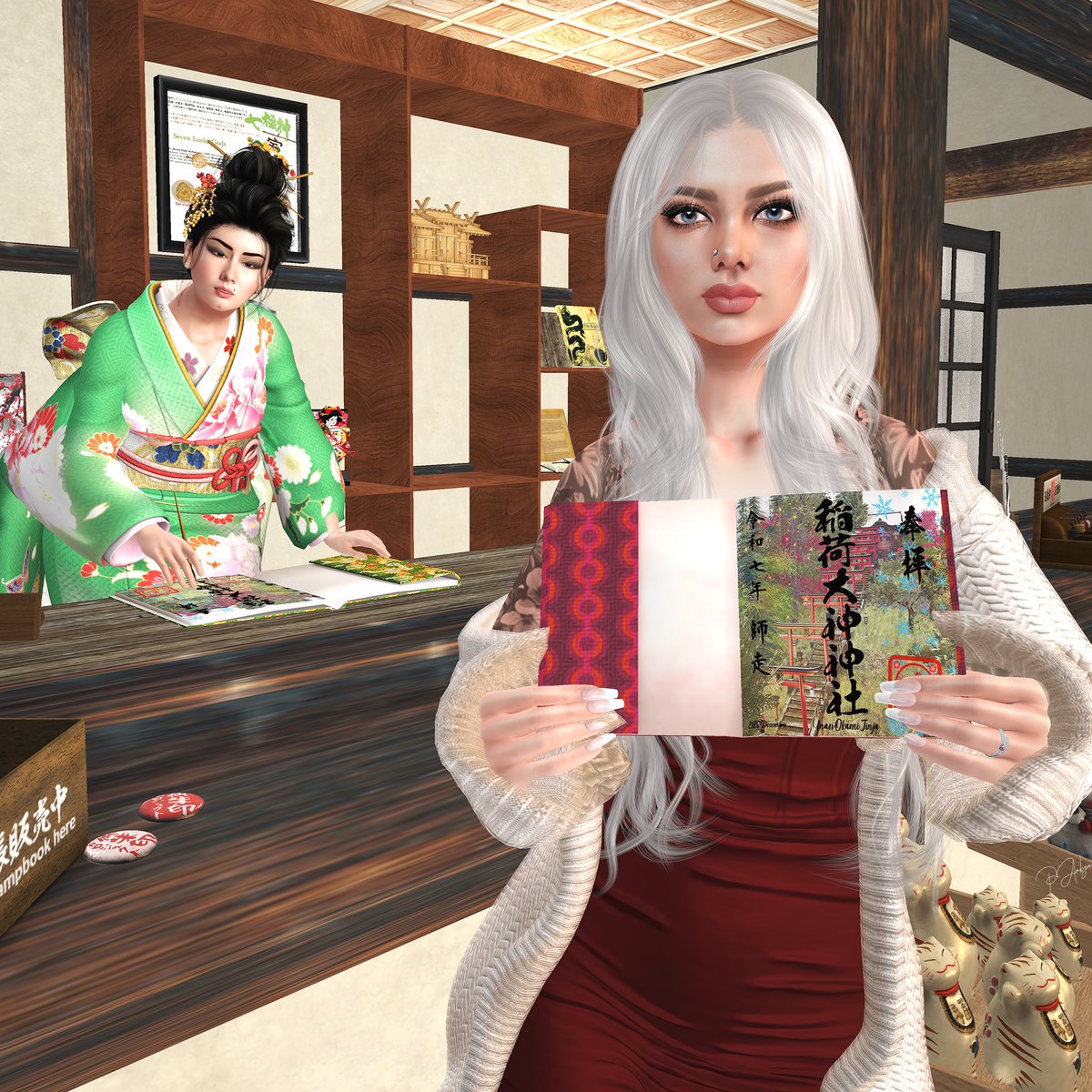 DeeferDoge75420's tweet image. 稲荷大神神社が開山し、2025年12月の御朱印がいただけるようになりました。
港から歩いてお越しください。maps.secondlife.com/secondlife/Exc…
Happy to open my build for all to visit. 2025 December goshuin stamp available up at the office.