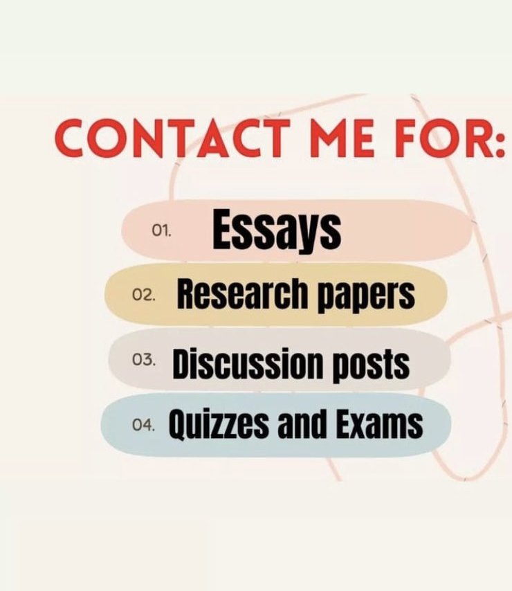 genius_essays1's tweet image. We are available for;
✓Statistics
✓History
✓Homework 
✓#Assignment due
✓#Mathematics 
✓class
✓#Research Paper
✓Essay pay 
✓Excel
✓Economics
✓Assignment help
✓Finance
✓#Research paper