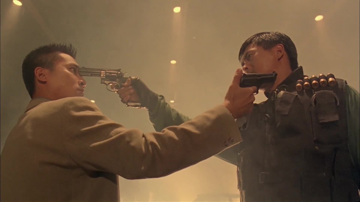 agvsfilm's tweet image. &quot;Give a guy a gun, he thinks he&apos;s Superman. Give him two and he think he&apos;s God.&quot; 

辣手神探 Hard Boiled
dir. John Woo, 1992