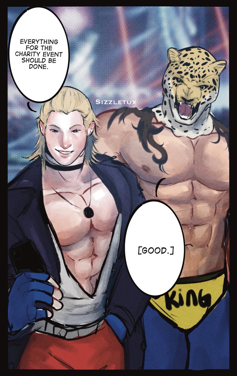 sizzletux's tweet photo. ummmmmm yeah. 

yeah….

…

#TEKKEN #TEKKEN8 #art #Fanarts #bl #mlm #ship #shipart #stevefox #king https://t.co/lfip8LidSw