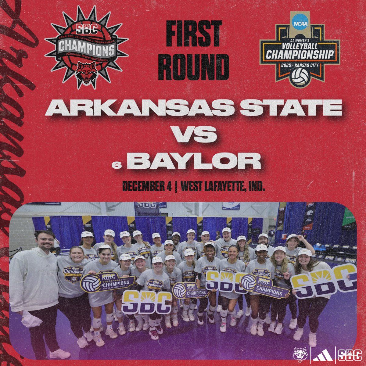 AStateVB's tweet image. On to West Lafayette!

#WolvesUp