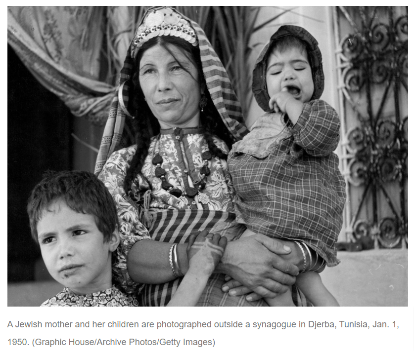 Jewish Nakba. Unrecognized by the world.
More than 850,000 Jews were violently expelled by Muslims. 

Iraq had 135,000 Jews, now less than 5. Massive Jewish community that existed there for 2,600 years (since Babylonian exile) completely vanished.

Same in Tunisia, Algeria,