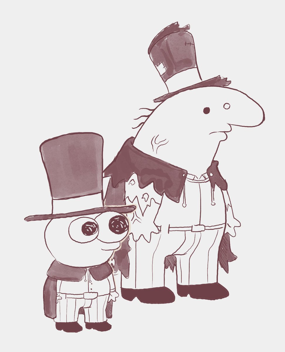 Leftover Halloween Doodles. I'm... going to start paying attention to my Twitter/X more (which is a cursed statement.)