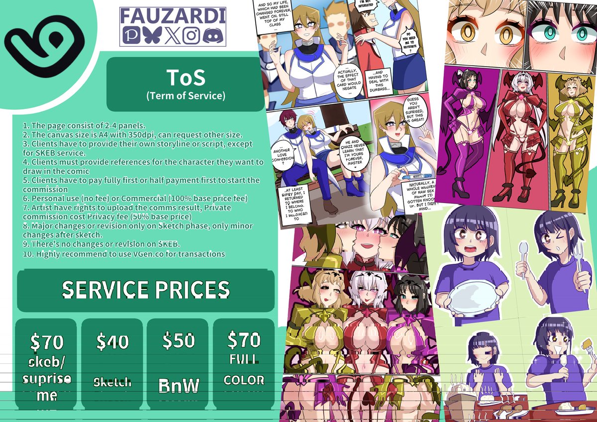 [FAUZARDI COMMISSION]
.
.
Check out my Commission on VGen
.
.
DM on X or check out my Discord (istriorangenjoyer) for more information
.
.
Thank you for your help with Retweet and Like