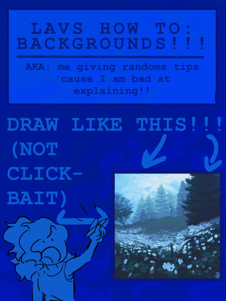 Backgrounds tutorial (Tips in disguise) since people have been asking abt it for a WHILE!! This, ofc, doesn’t apply to everyone’s style, just how I do it!! (1/3) 🧵 
#osc