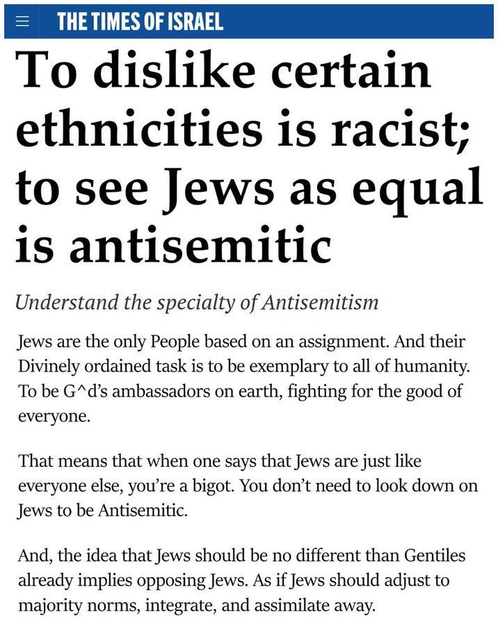 LetsGoBrando45's tweet image. This is a real article, and is the essence of what it means to be a jew. ✡️

jewish supremacy is the problem.

It always has been.

Tell a friend! 👍