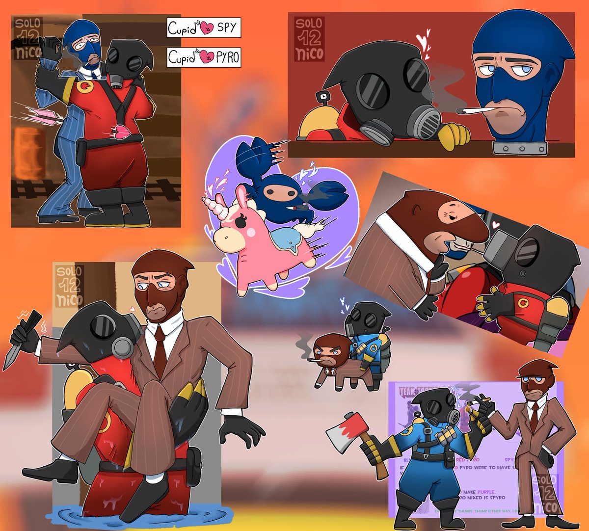 sillynico12's tweet photo. I like the ship, I just don't know how to express it 🧑🦲
#spypyro #pyrospy #Frenchtoast #tf2 #TeamFortress2 #spy #pyro https://t.co/w5HXJDeGeq