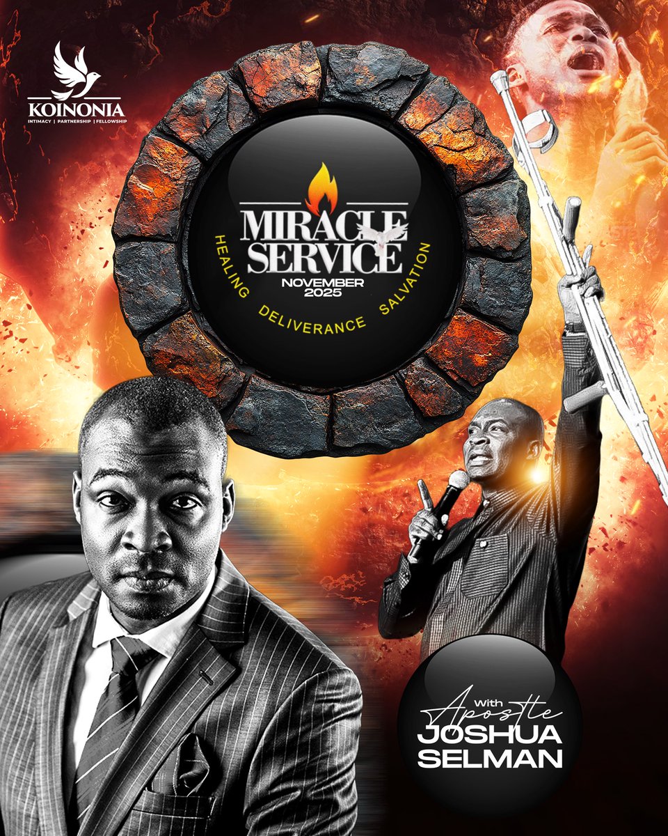 koinoniaeni's tweet photo. Dear Beloved, kindly click on the link below to download the audio message of "NOVEMBER 2025 MIRACLE SERVICE" WITH APOSTLE JOSHUA SELMAN.

https://t.co/ybxFLt2p4S

#ApostleJoshuaSelman
#November2025MiracleService #JesusRevealedJesusGlorified
#ThislsKoinonia
#KoinoniaAbuja
#KoinoniaGlobal