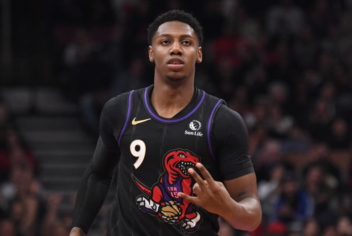 Raptors_12345's tweet image. RJ was their fighting spirit, without him this team looks soft and lost. There is always one player that plays with the &quot;FU&quot; Swagger and for the #Raptors it is RJ Barrett. #WeTheNorth