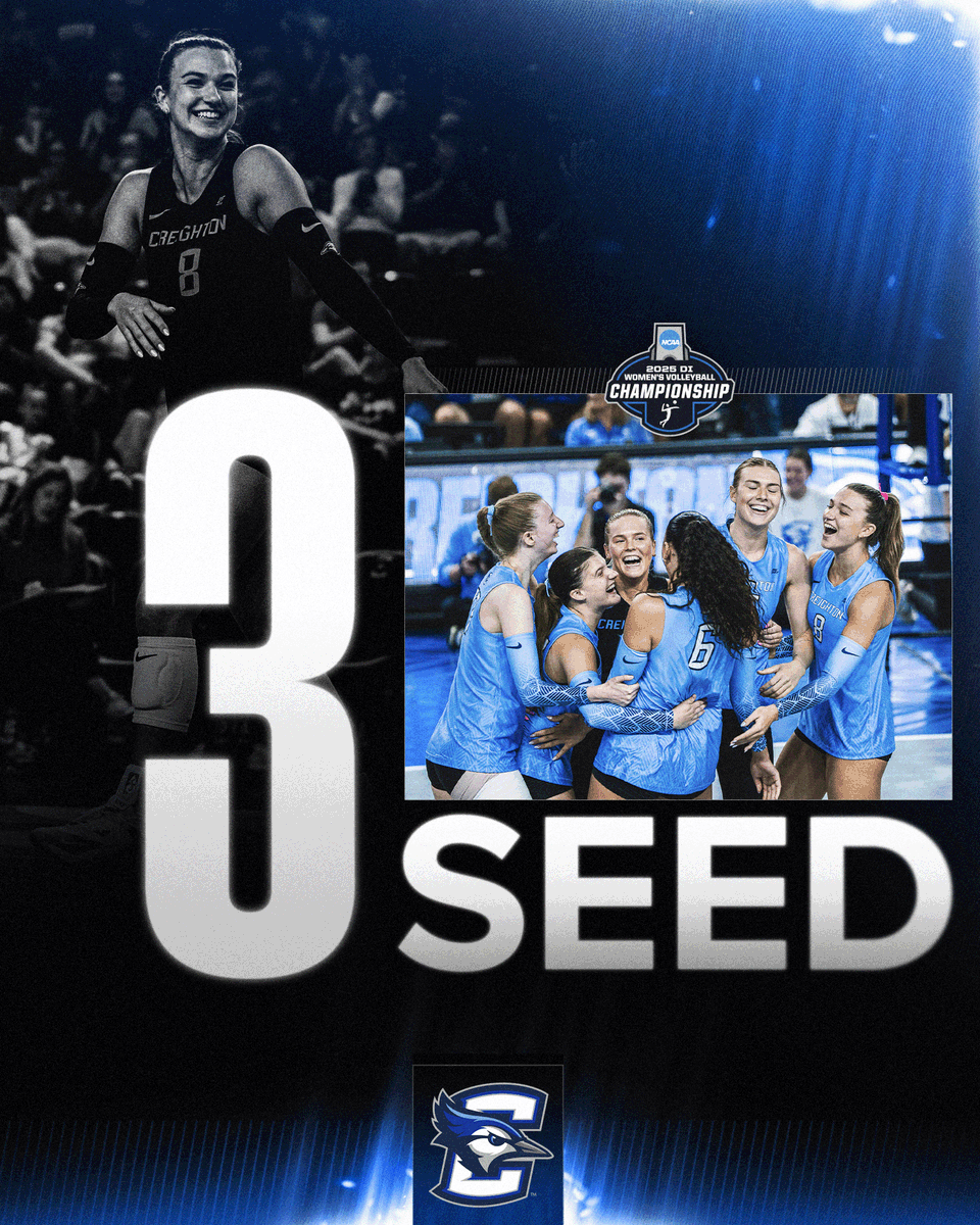 NCAAVolleyball's tweet photo. 𝐍𝐨. 3️⃣ 𝐒𝐞𝐞𝐝 – 𝐁𝐨𝐭𝐭𝐨𝐦 𝐑𝐢𝐠𝐡𝐭 𝐑𝐞𝐠𝐢𝐨𝐧𝐚𝐥
🔵 @CreightonVB

#NCAAWVB https://t.co/6rKJYFPjfk