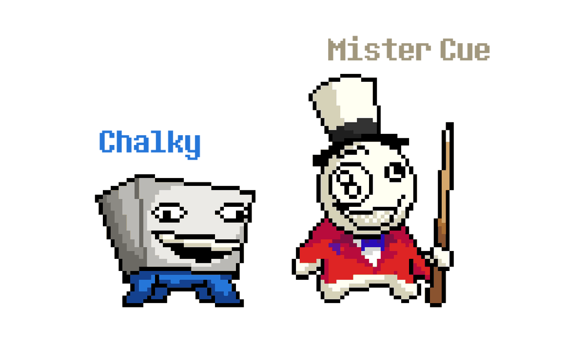fayevale_'s tweet photo. The two armies have been at it for years, both think they're the rightful owners of the table.
Magic Eight is a rebel, claims to tell the future. Wanted his own freedom.
Mister Cue is the peacemaker, everybody loves him.

And Chalky https://t.co/8zJK20MYnq