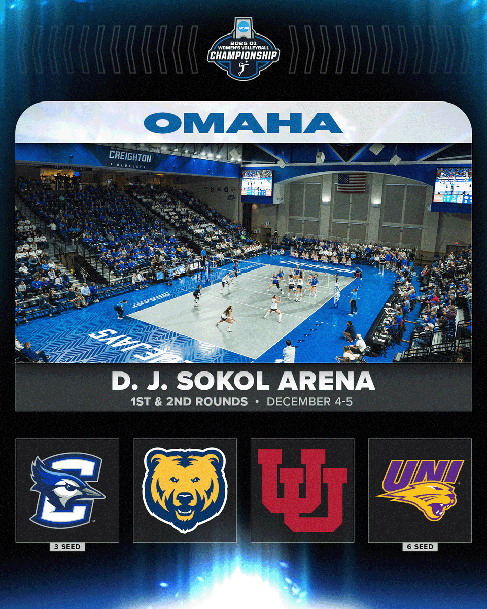 𝟏𝐬𝐭 &amp; 𝟐𝐧𝐝 𝐑𝐨𝐮𝐧𝐝𝐬
📍 Omaha, NE
📅 Dec. 4-5

(3) <a href="/CreightonVB/">Creighton Volleyball</a>
🆚
<a href="/UNC_BearsVB/">UNC Bears Volleyball</a>

<a href="/UtahVolleyball/">Utah Volleyball</a>
🆚
(6) <a href="/UNIVolleyball/">UNI Volleyball</a>

#NCAAWVB