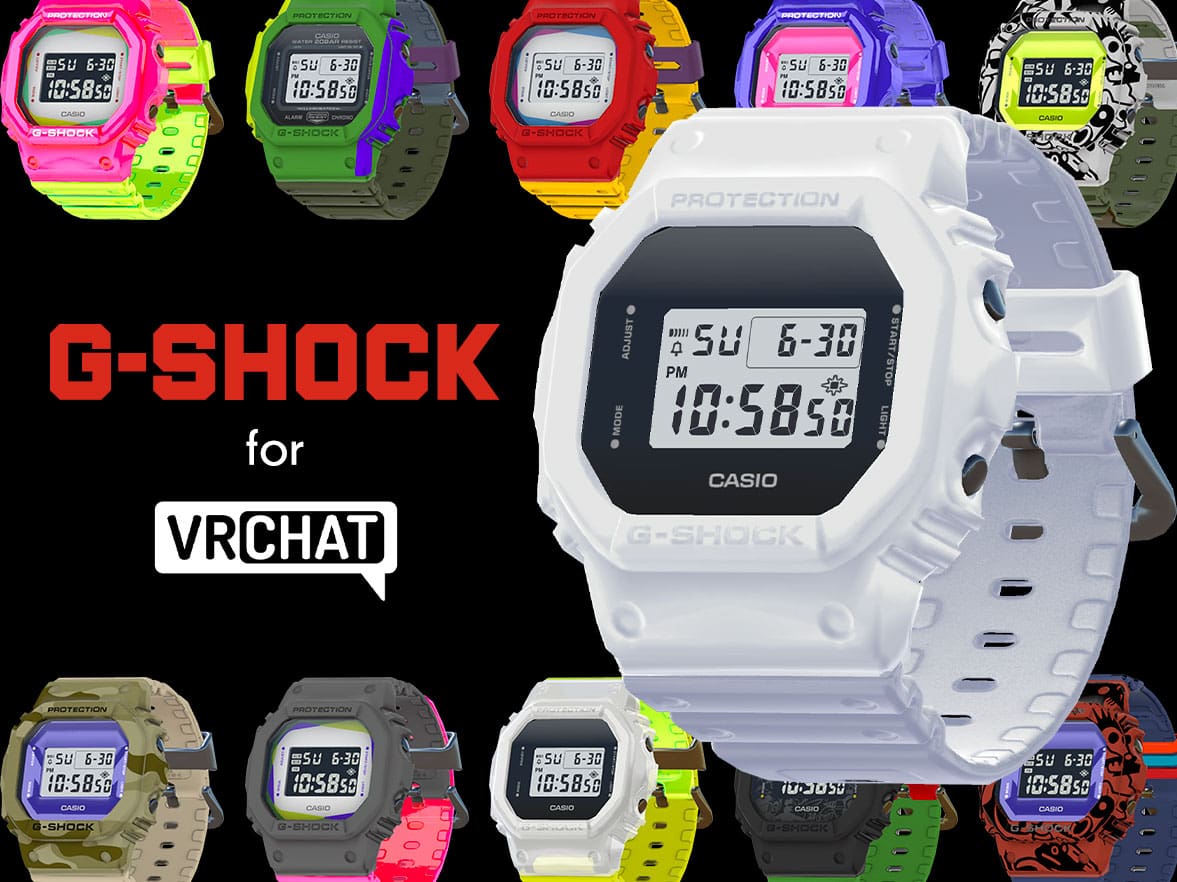 Create your own G-SHOCK for your avatar 🎨

“MY G-SHOCK” is a digital item that lets you equip your avatar with a 3D-modeled version of a real G-SHOCK watch⌚️

Each part comes with a wide variety of colors and patterns, offering more than 10 billion possible combinations!

Design