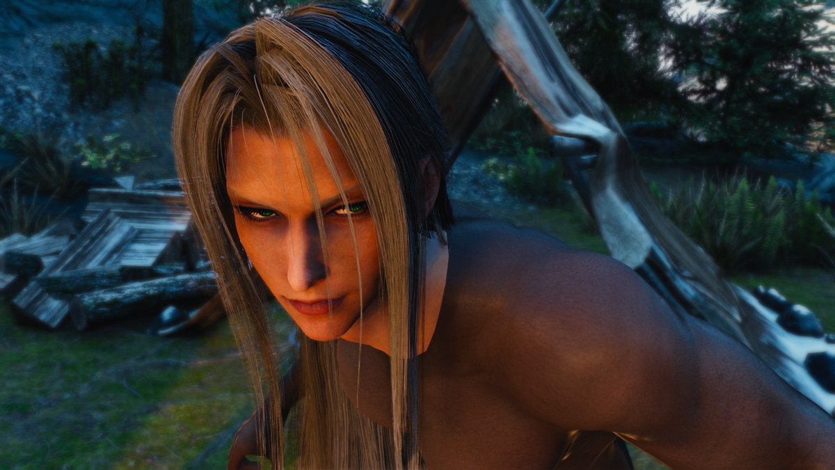 hackeraxe_art's tweet image. Even in Skyrim, Sephiroth&apos;s face somehow manages to be perfection - and this is just the work in progress still!!