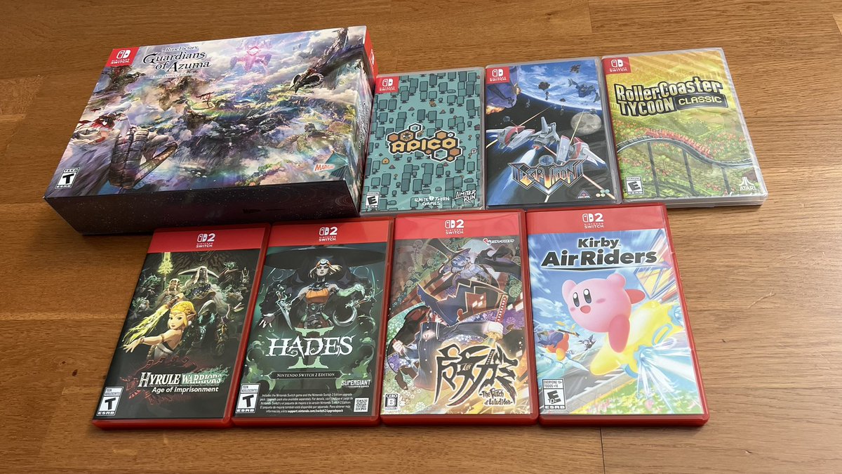 Wrapping up November with 4 acquisitions for Nintendo Switch plus 4 for Switch 2. This is the first month Switch 2 pickups have matched my number for previous gen. Maybe soon it will overtake Switch 1, but that largely depends on how many releases are Game-Key Cards. #SwitchCorps
