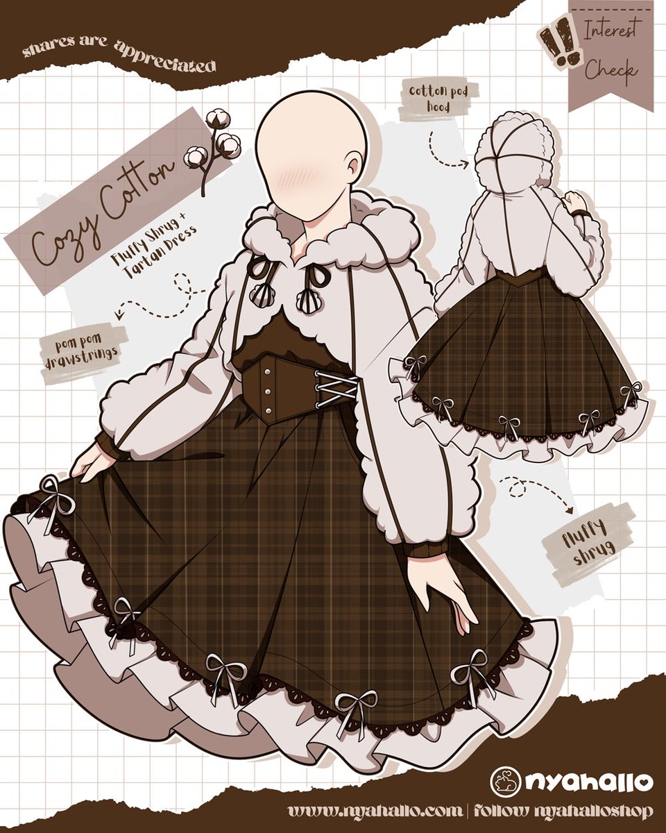 NyahalloShop's tweet photo. Cozy cotton dress &amp; fluffy shrug 🤎 https://t.co/pYzhvvS3NG