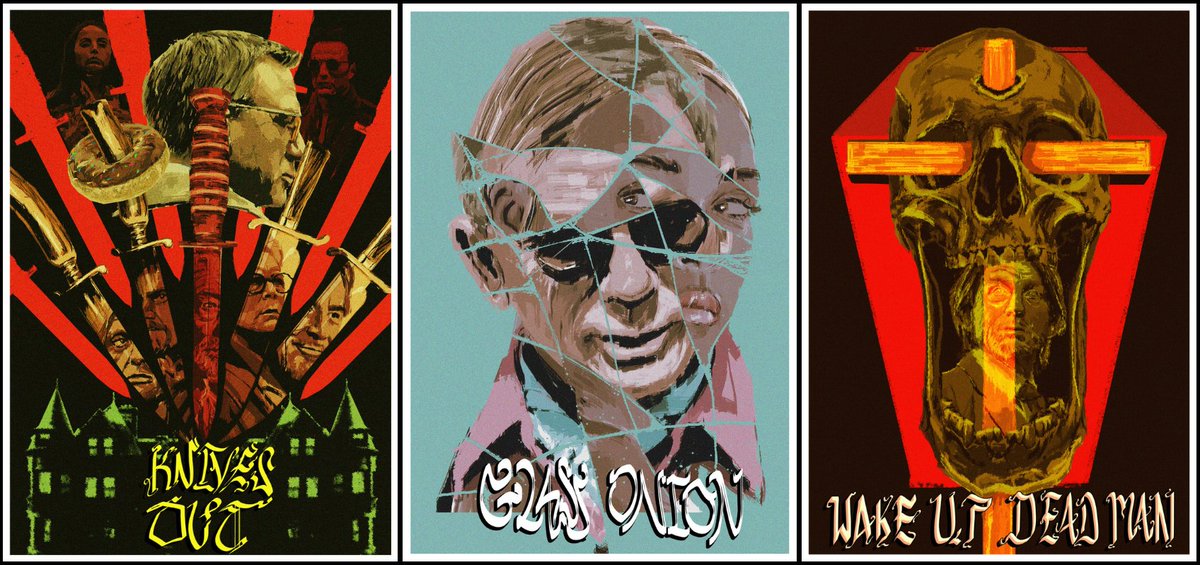 My posters for the KNIVES OUT trilogy. 

Which one is your favourite?
