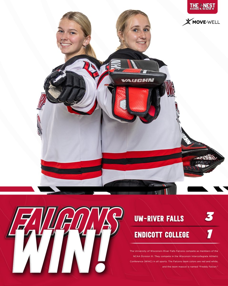UWRFFalcons's tweet photo. 🏒 No. 1 UWRF defeats No. 9-ranked Endicott to win the Panther/Cardinal Classic in Middlebury, VT!
#FFT #d3hky https://t.co/qru6yH5sgD
