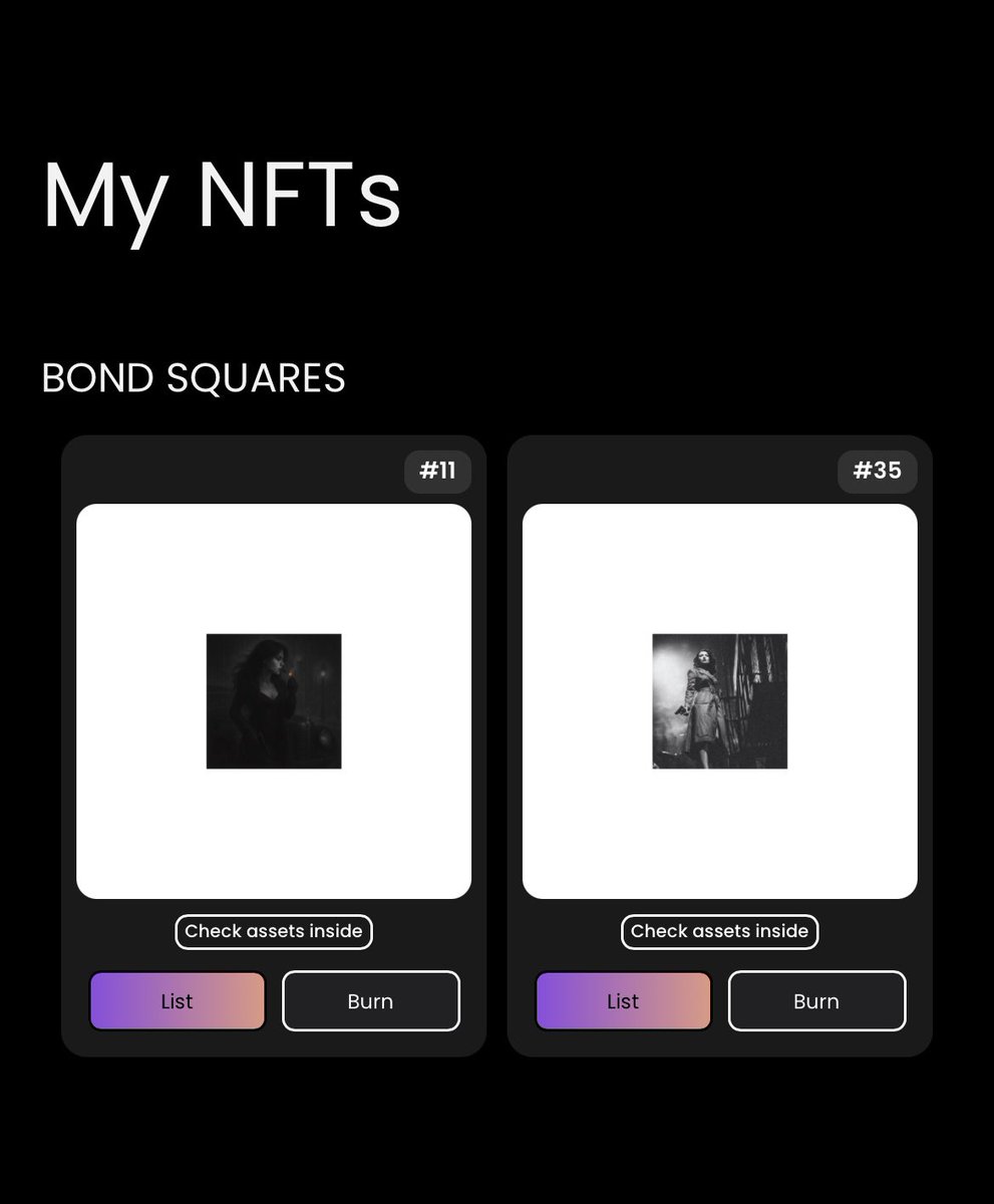 BOND SQUARES 🔳 🟧 

Here my piece <a href="/DeFiShardsxyz/">DeFiShards (Jpeg/acc)</a> 

What are you waiting for? It's beautiful inside and out.

Keep BONDmaxxing
