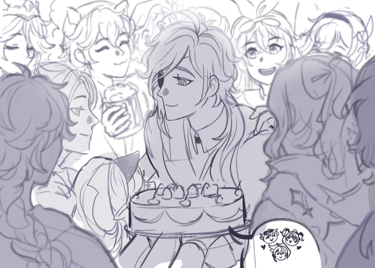day 30: happy birthday, kaeya! ⸜(｡˃ ᵕ ˂ )⸝♡ I can't even be too upset I didn't finish this bc the sketch made me happy, thank you everyone who followed along for kaevember! ❄️ #kaeya #kaevember