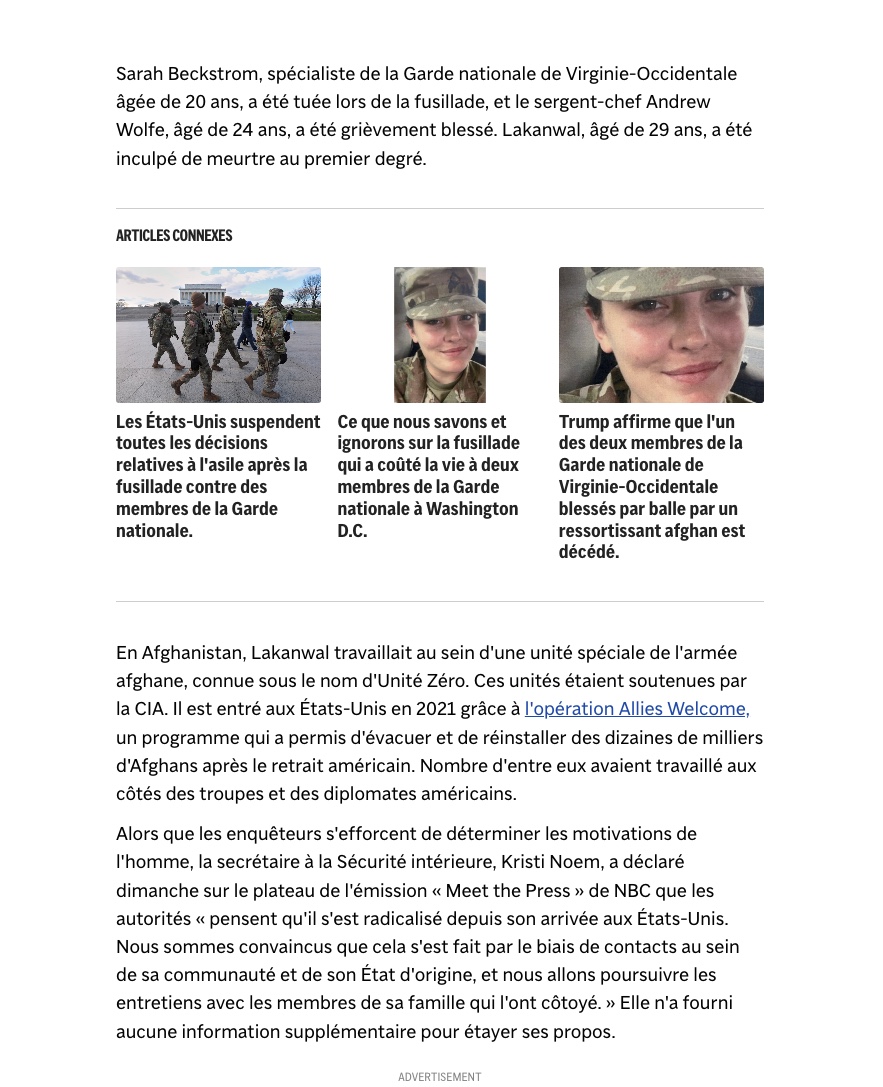 denisedetralala's tweet image. Selon des courriels récupérés par l’AP, des membres de la communauté avaient alerté à propos de l''Afghan accusé d' avoir abattu deux membres de la Garde nationale à #Washington. #Lakanwal manifestait une forte instabilité psychologique : isolation prolongée, épisodes de