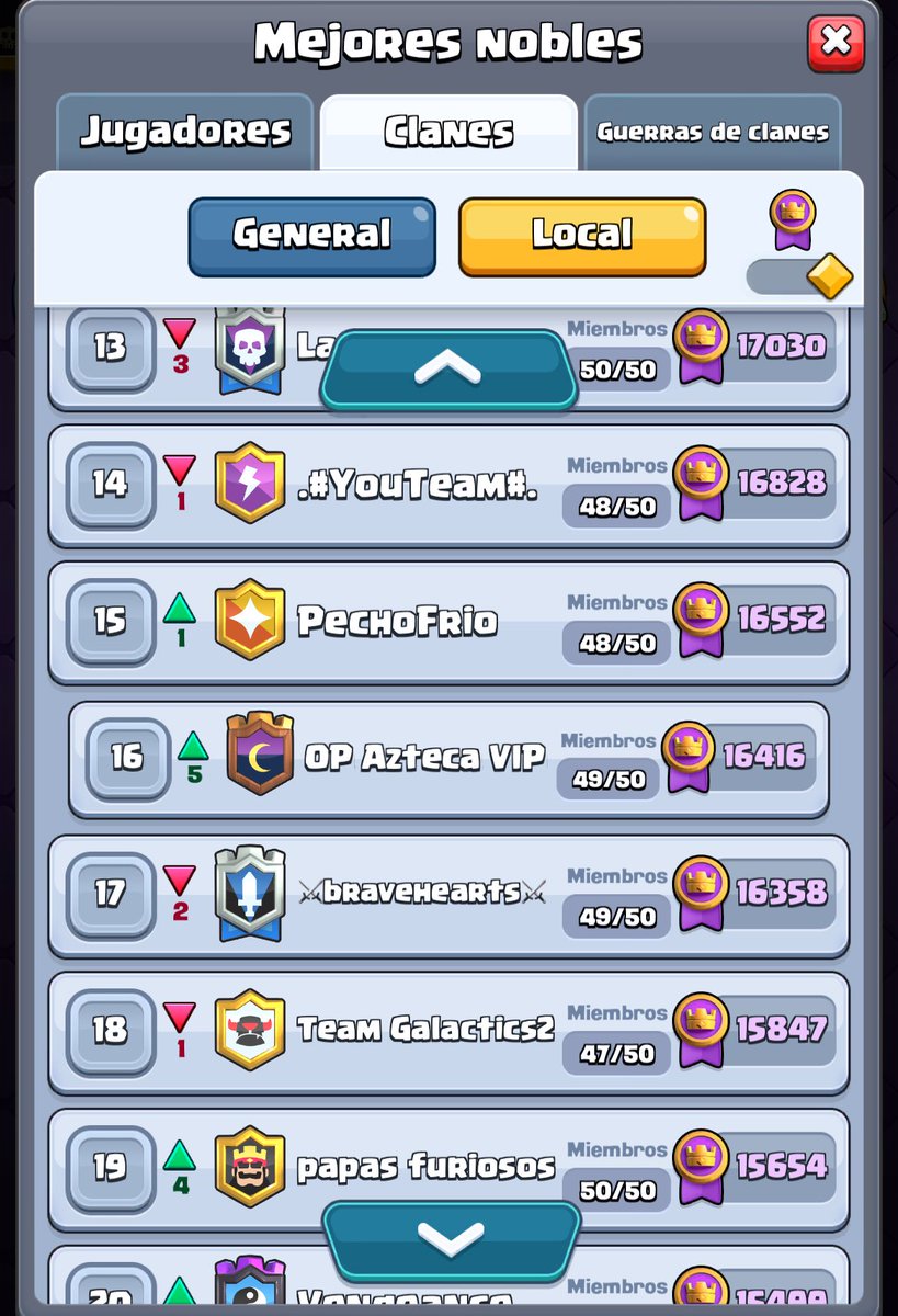 OP Azteca VIP (Clan Ladder)🏆 tweet media