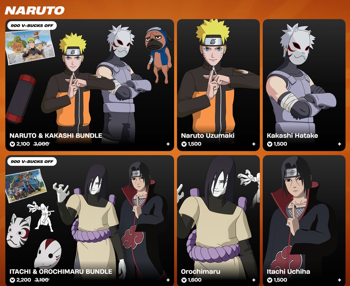 i cant believe im typing this🥹🥹
ALL NARUTO SKINS ARE BACK IN THE SHOP!!

Use code "SPRDD" if ur coppin any it would mean alot Naruto is my favorite anime of all time 🥹❤️