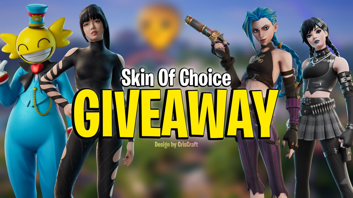 Skin Of Choice GIVEAWAY! 💛

x1 winner 🏆

Requirements: 
◦ Follow <a href="/CrisCraft1304/">CrisCraft</a> &amp; <a href="/emyan77/">emy</a> 🔔
◦ Like and repost ❤️♻️
◦ Tag your friends 🫂 

Ends on Tuesday, good luck! 🍀
