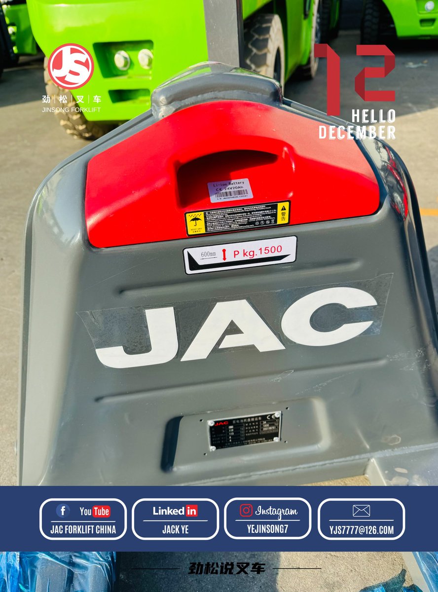 yejinsong7's tweet image. Hello, December. 1️⃣2️⃣
#jackforklift #yjsforklift #stacker #jsforklift #劲松叉车 #forklift #forklifts #jacforklift #jacforkliftchina #forkliftdriver #вилочныйпогрузчик #maquina #지게차 #heftruck #รถยก #empilhadeira #gabelstapler #pallettruck #electricforklift #forktruck