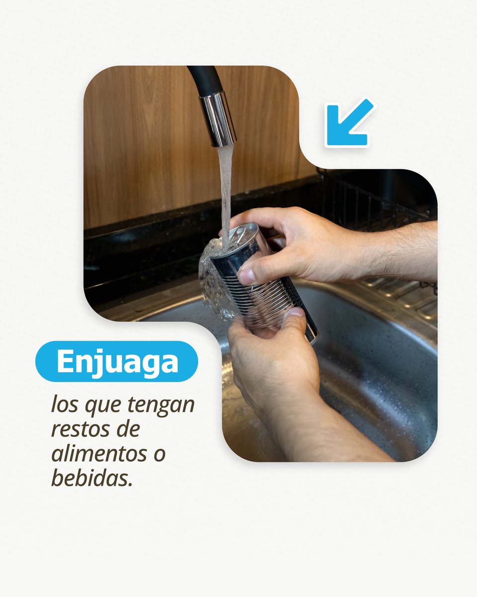 Separar, enjuagar y secar tus envases no solo ayuda al planeta… también te ayuda a ti. 💚
 
✔️ Reduce el espacio de almacenamiento en casa. 
✔️ Evita malos olores.
✔️ Mantiene tus residuos limpios y fáciles de manejar.
