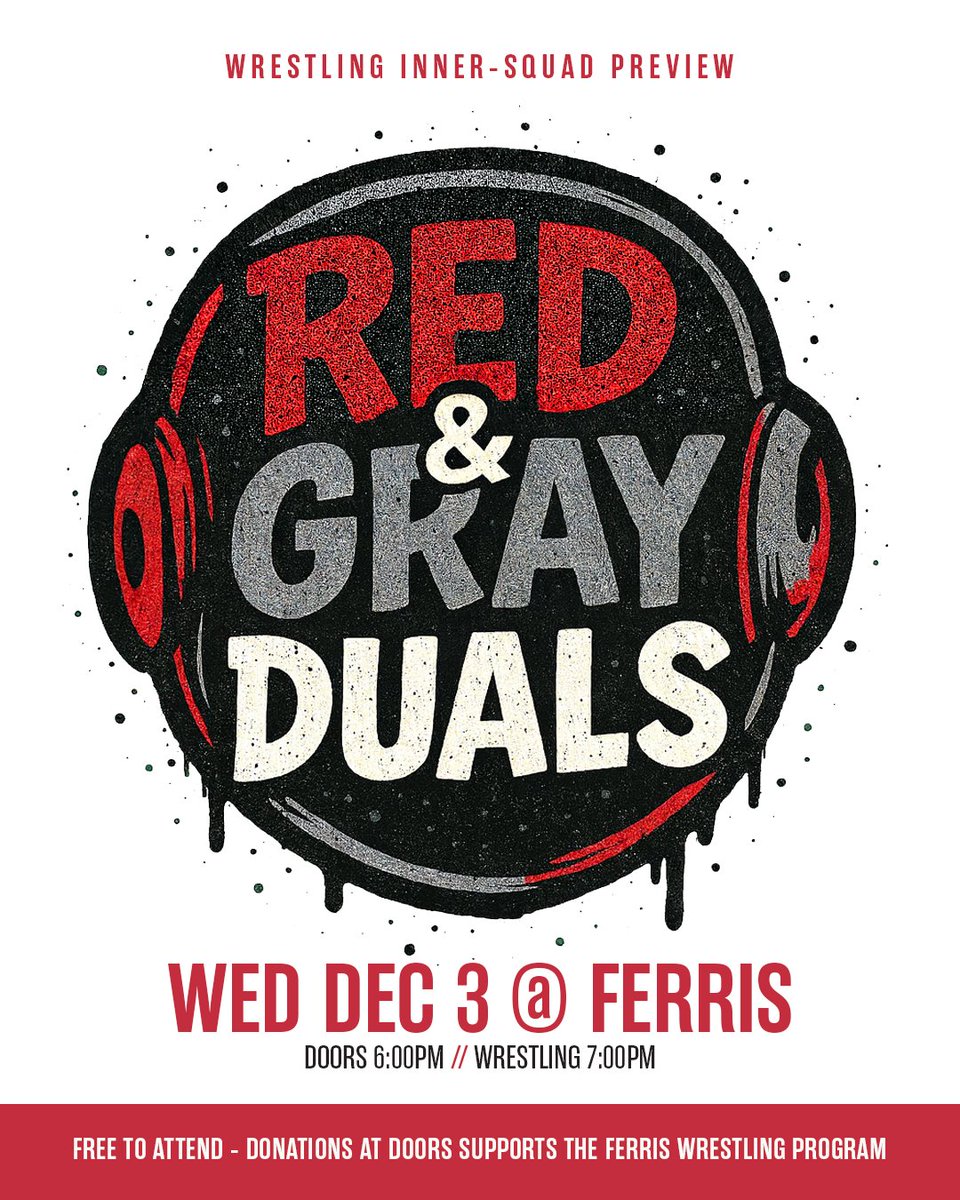 saxonsathletics's tweet image. THIS WEDNESDAY (12/3) - Join Saxon Wrestling in the Main Gym for the Red &amp;amp; Gray Duals! The event is free to attend with entry donations being accepted at the door to support the Ferris wrestling program. 

#wrestling #spokane #gosaxons⚔️
