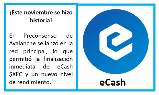 MONEDASEcash's tweet image. $XEC #eCash #BlockchainPotential
e.cash