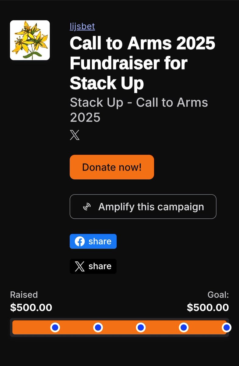 Lijsbet_'s tweet image. OMG. I have such an awesome community. You all showed up, kept me going, then did THIS! I cannot thank you all enough 🧡🧡🧡

#stackup #veterans #calltoarms @StackUpDotOrg