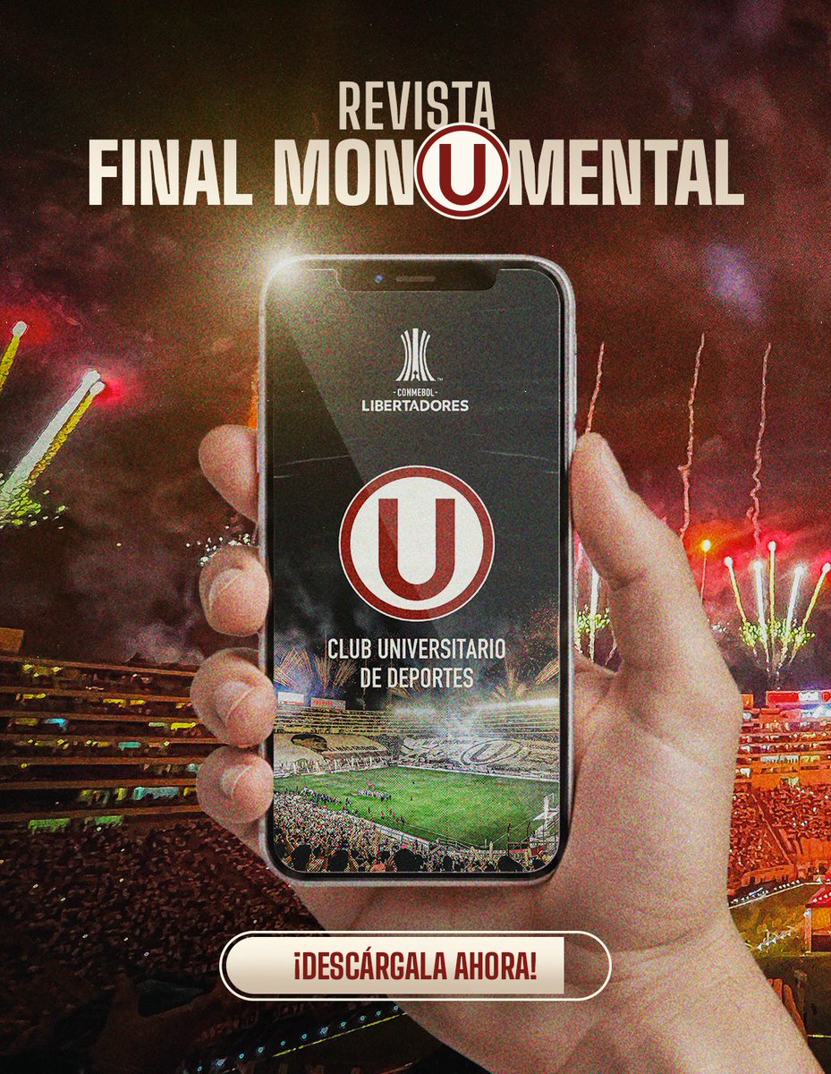 🏟️🔥 ¡𝗬𝗮 𝗽𝘂𝗲𝗱𝗲𝘀 𝗱𝗲𝘀𝗰𝗮𝗿𝗴𝗮𝗿 𝗹𝗮 𝗿𝗲𝘃𝗶𝘀𝘁𝗮 𝗱𝗲𝗹 <a href="/Monumental_U_/">Estadio Monumental Ⓤ Marathon</a>!

Revive los momentos icónicos de la casa del más campeón del Perú, su historia y el orgullo que representa para todo el hincha crema; con esta revista de colección.

👉 Descárgala aquí ▶️