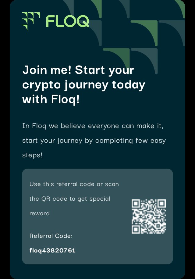 MoneyBox1211's tweet photo. Hi! Ready to kickstart your crypto journey?

📲 Download Floq here:
https://t.co/OqYjDycXKS

💸 Use this referral code during registration:

floq43820761
#Crypto
#CryptoMarket #CryptoNews https://t.co/h2x7sjzf9Z